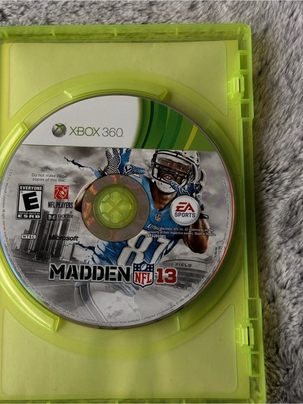 Madden NFL 13 Xbox 360 - Green Case
